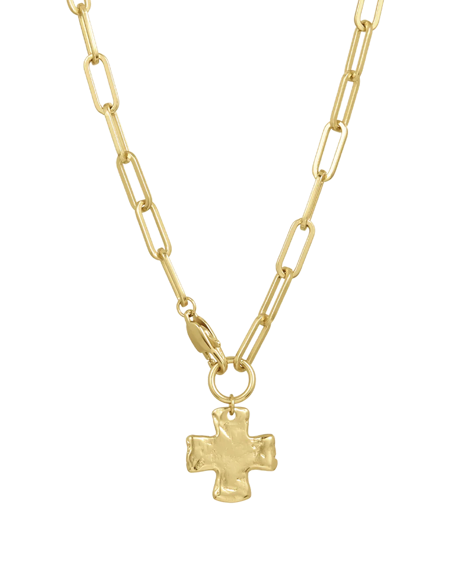 Collar de Cadena Gruesa con Cruz